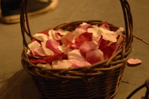 rose petals at the ready.